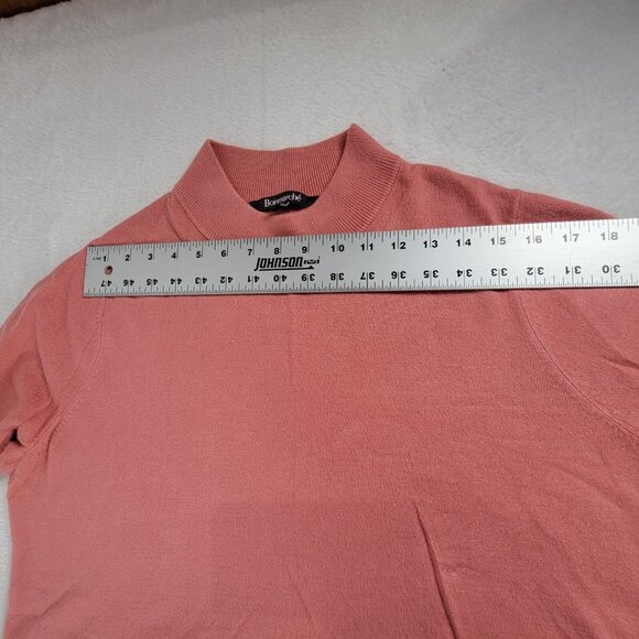 Bonmarche Womens 20/22 Peach Acrylic Supersoft Mock Neck Knit Pullover Sweater - Picture 5 of 7